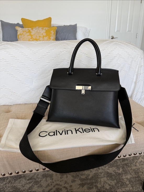 Calvin Klein Handbags - Calvin Klein Becky Turnlock Convertible Satchel